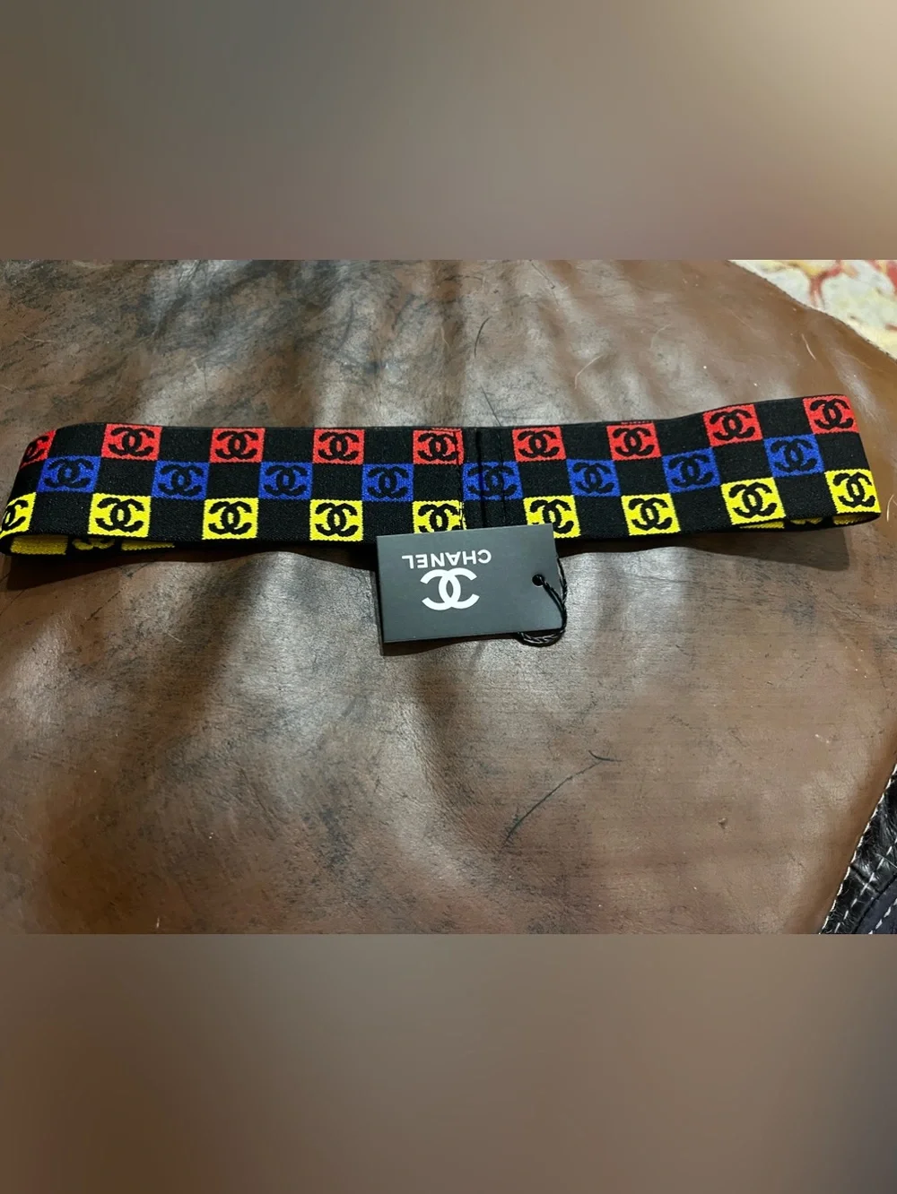 ⚫️ Double C Designer Colorful Letter Logo Stretch Headband